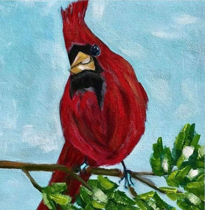 Red Cardinal Billet Doux - Cards by Maria Connell