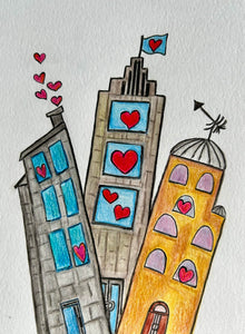 Love in Tall Places Billet Doux - Cards by Maria Connell