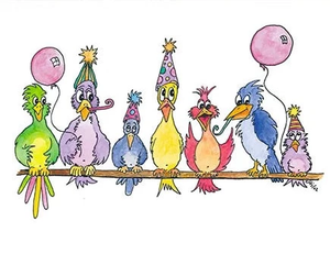 Happy Bird-Day Cards by Jacinta INK