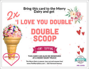 2x Double Scoop Cone with Mom Mothers Day Cone Cards!