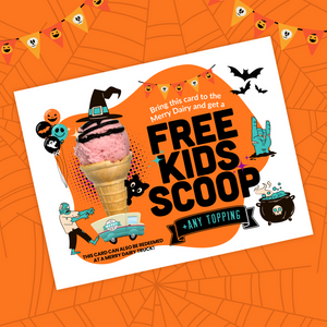 Kids Cone (plus any one topping) Halloween Trick or Treat Cards!