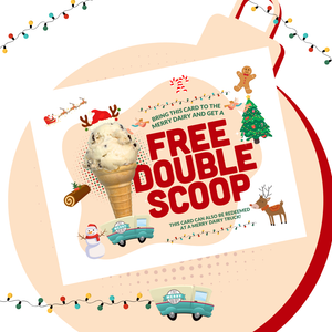 Double scoop no topping Holiday Stocking Stuffer Cards!