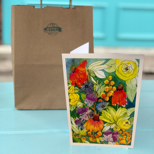 Flower Garden (without red flowers on the bottom) Cards: Art by Becky Conrad