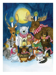 Wishing you and your loved ones peace and joy! Merry Christmas Cards by Jacinta INK