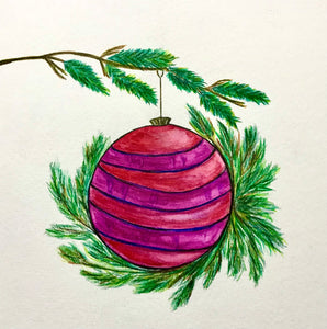 Tree Ornament by Maria Connell Holiday Greeting Cards by Local Artists