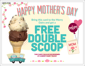 Double scoop no topping Mothers Day Cone Cards!