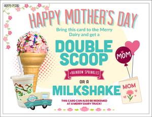 Milkshake Mothers Day Cone Cards!