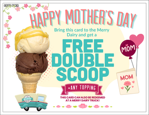 Double Scoop with topping Mothers Day Cone Cards!
