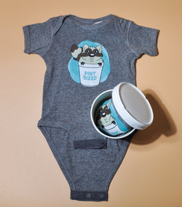 Gray / 6M Pint-Sized Merry Dairy Onesies