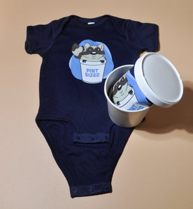 Navy / 6M Pint-Sized Merry Dairy Onesies
