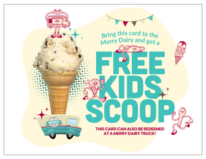 Kids cone no topping Loot Bag Cards for right now!