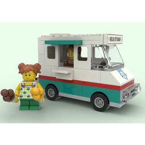 Pre-order Merry Dairy Ice Cream Truck Kit made with LEGO® Bricks (avail Aug 12, 2026)