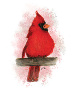Male Northern Cardinal (Blank inside) Cards by Jacinta INK
