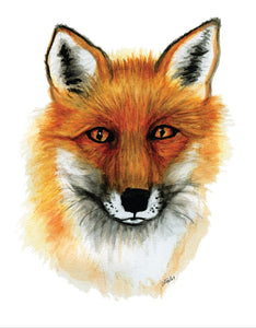 Red Fox (Blank inside) Cards by Jacinta INK