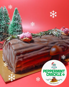 Vegan Peppermint Crackle (V/GF) Woodland Wonderland Yule Logs!