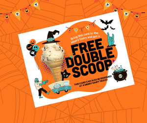 Double Scoop (no topping) Halloween Trick or Treat Cards!