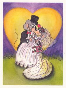 Mouse wedding Cards by Jacinta INK