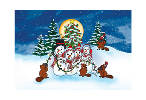 The Snowman Family by Beavers Cards by Jacinta INK