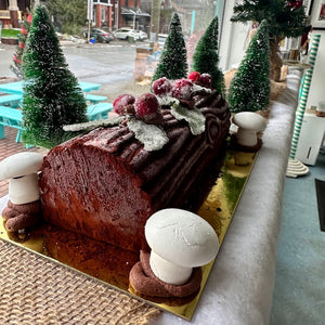 Vegan Gingerbread & Chocolate Orange (V/GF) Woodland Wonderland Yule Logs!