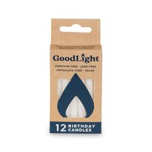 White Birthday Candles (Pkg of 12)