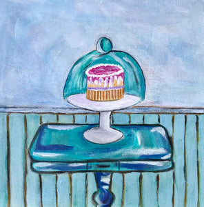 Birthday Cake on Table Billet Doux - Cards by Maria Connell