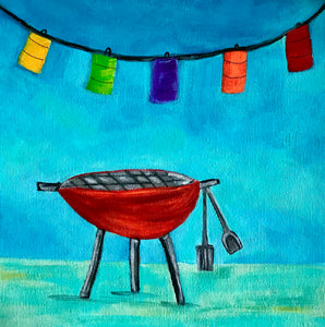 Patio Lantern bbq Billet Doux - Cards by Maria Connell